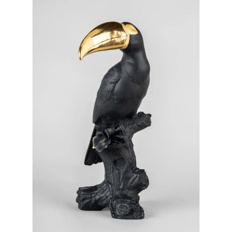 Lladro Inspiration Toucan. Black-Gold. Limited Edition