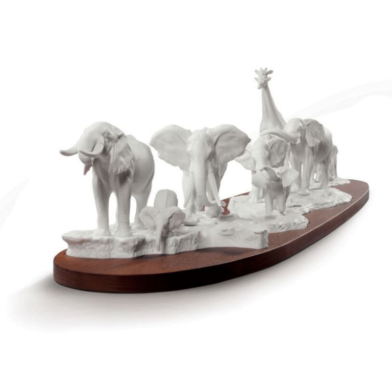 Lladro Home Accessories Default African Savannah Wild Animals Sculpture - White
