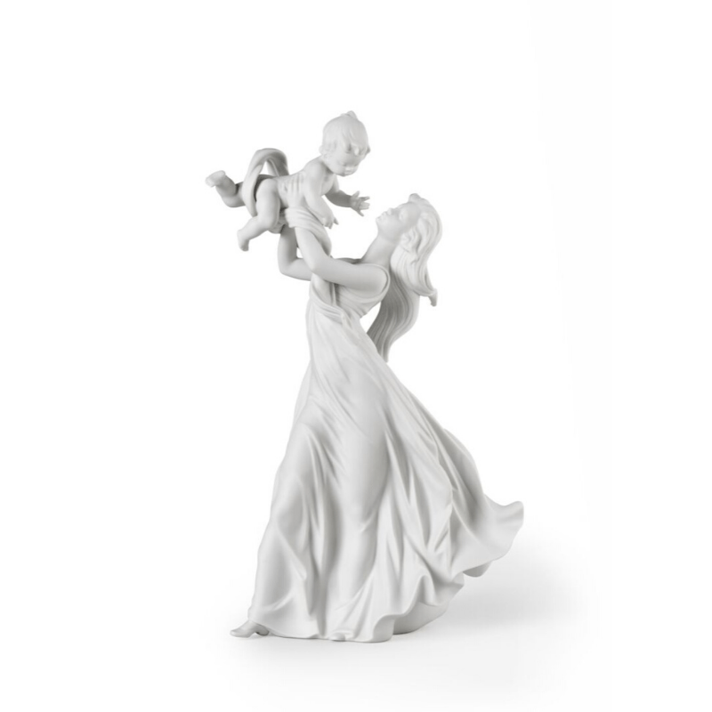 Lladro Inspiration Default My Little Sweetie Mother Figurine. Matt White