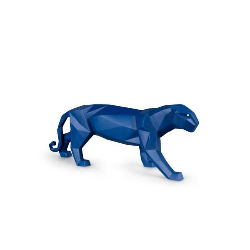Lladro Inspiration Default Panther Figurine. Blue matte