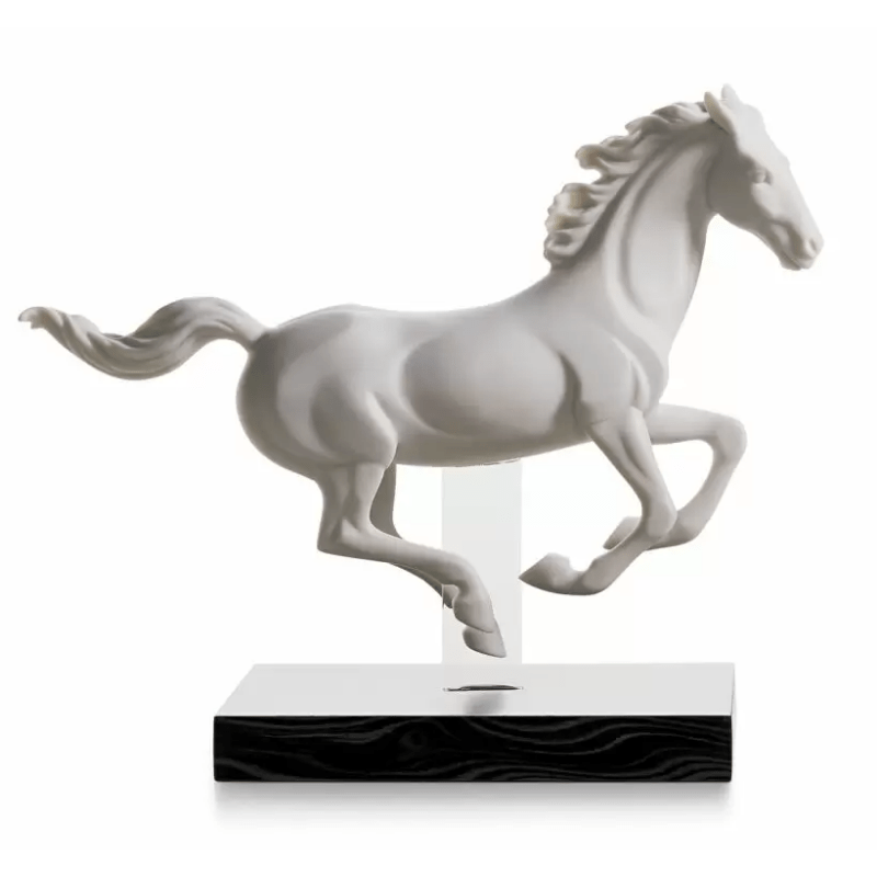 Lladro Inspiration Gallop I Horse. White