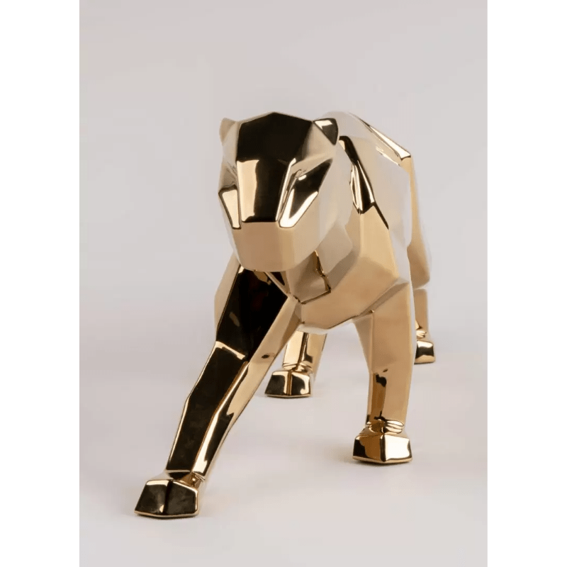 Lladro Inspiration Panther. Golden