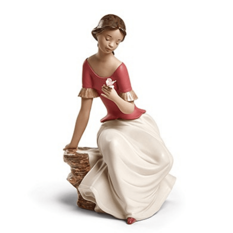 Lladro Nao Spring Reflections Girl Figurine