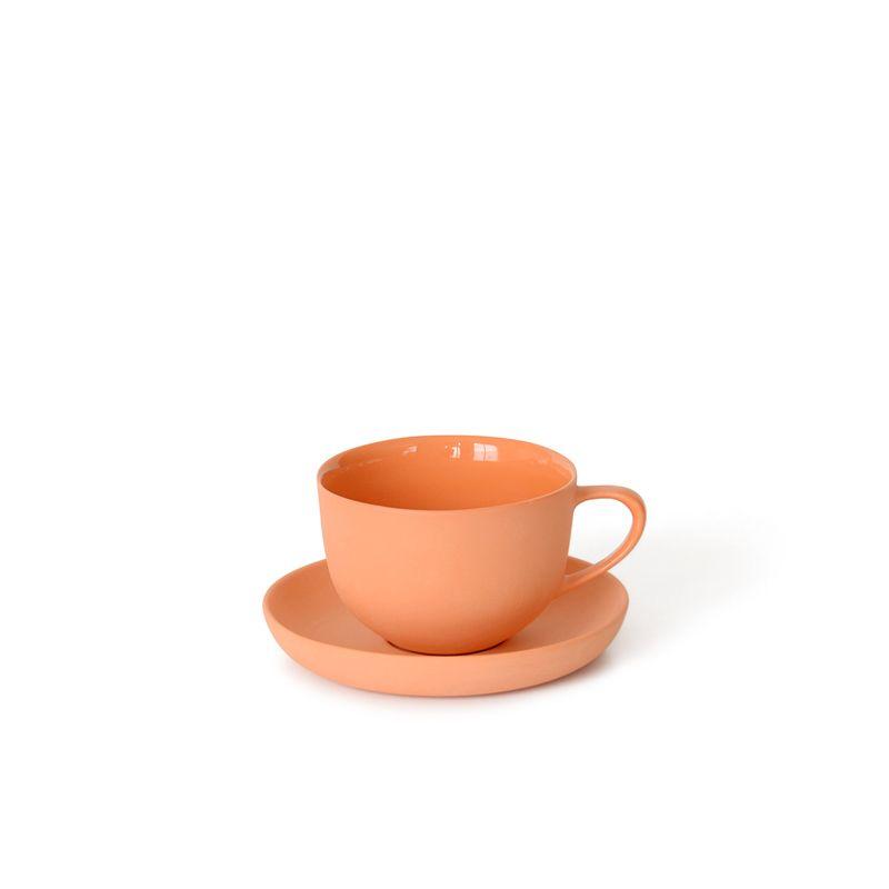 MUD Australia Tea & Coffee Orange Round Teacup & Saucer