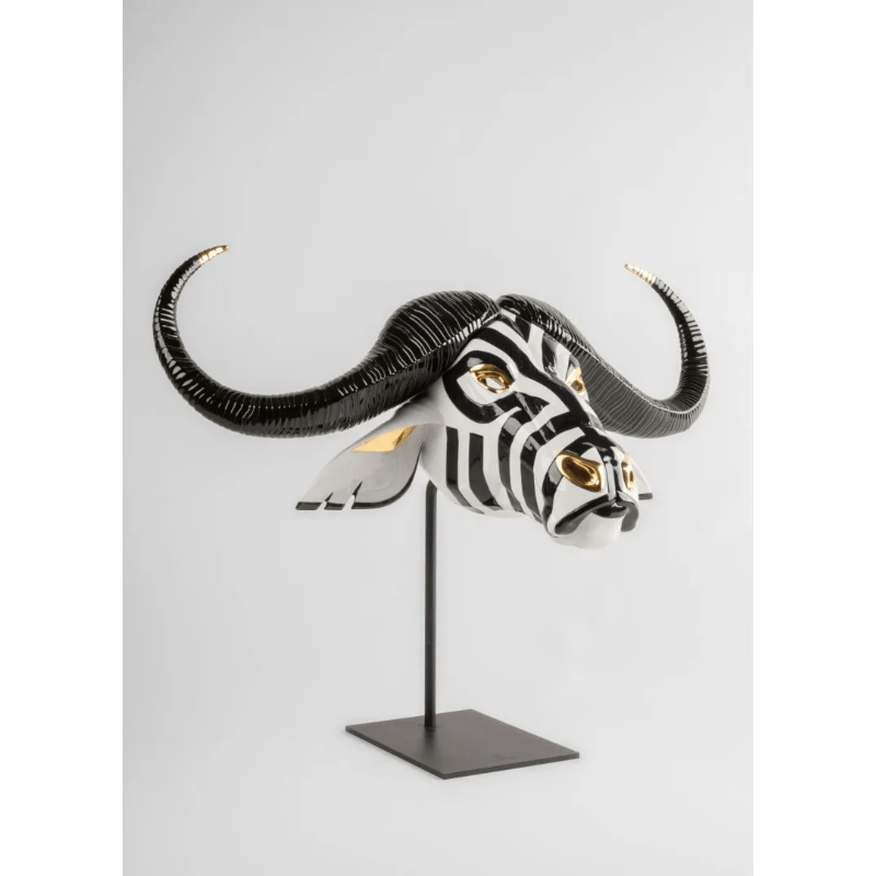 Lladro Inspiration Buffalo Mask (black-gold)