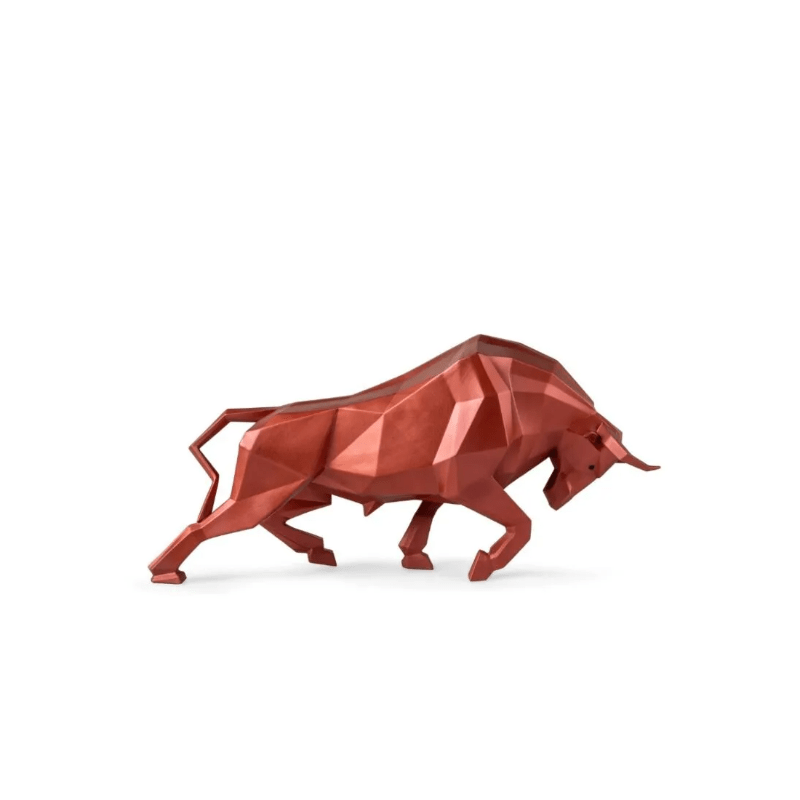 Lladro Inspiration Bull - Metallic Red