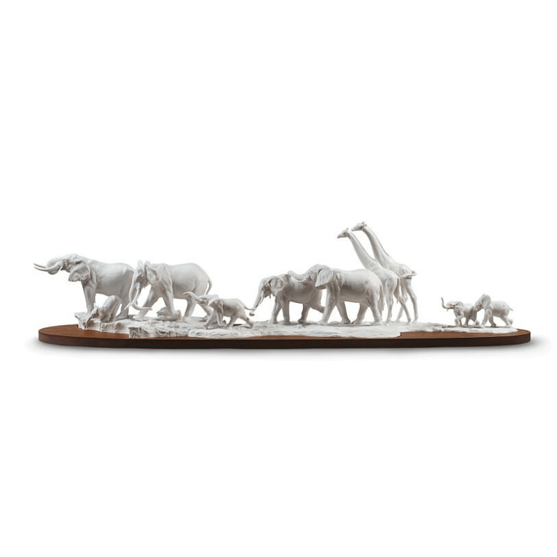 Lladro Home Accessories Default African Savannah Wild Animals Sculpture - White