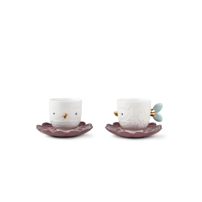 Lladro Home Accessories Set of 2 Cups and Saucers Kawki