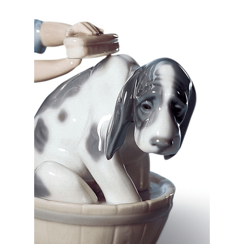 Lladro Inspiration Default Bashful Bather Dog Figurine