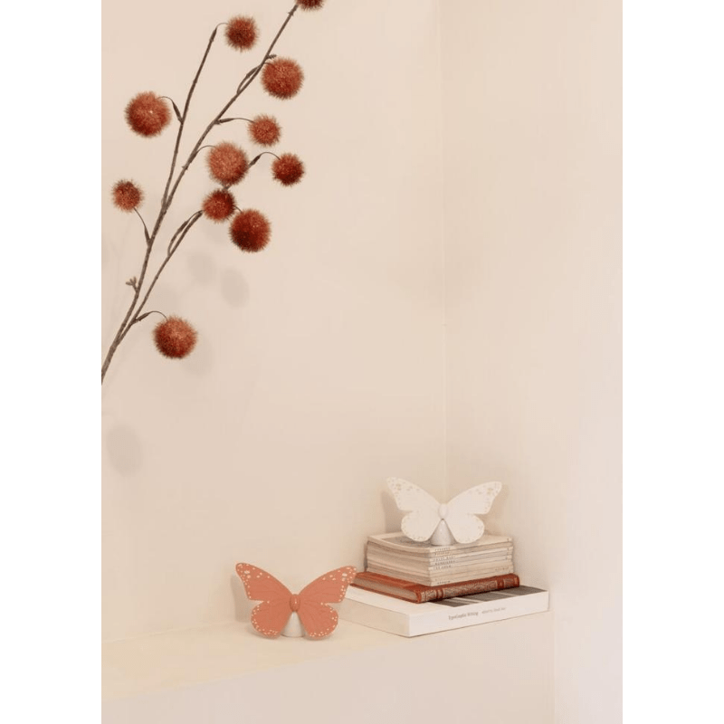 Lladro Inspiration Default Butterfly Figurine. Golden Lustre and Coral
