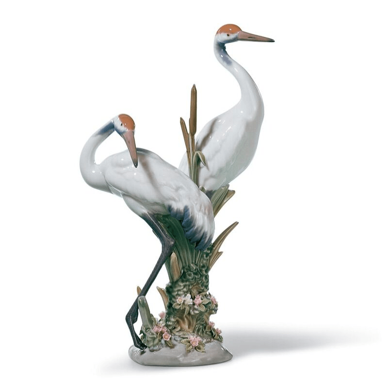 Lladro Inspiration Default Courting Cranes  Sculpture