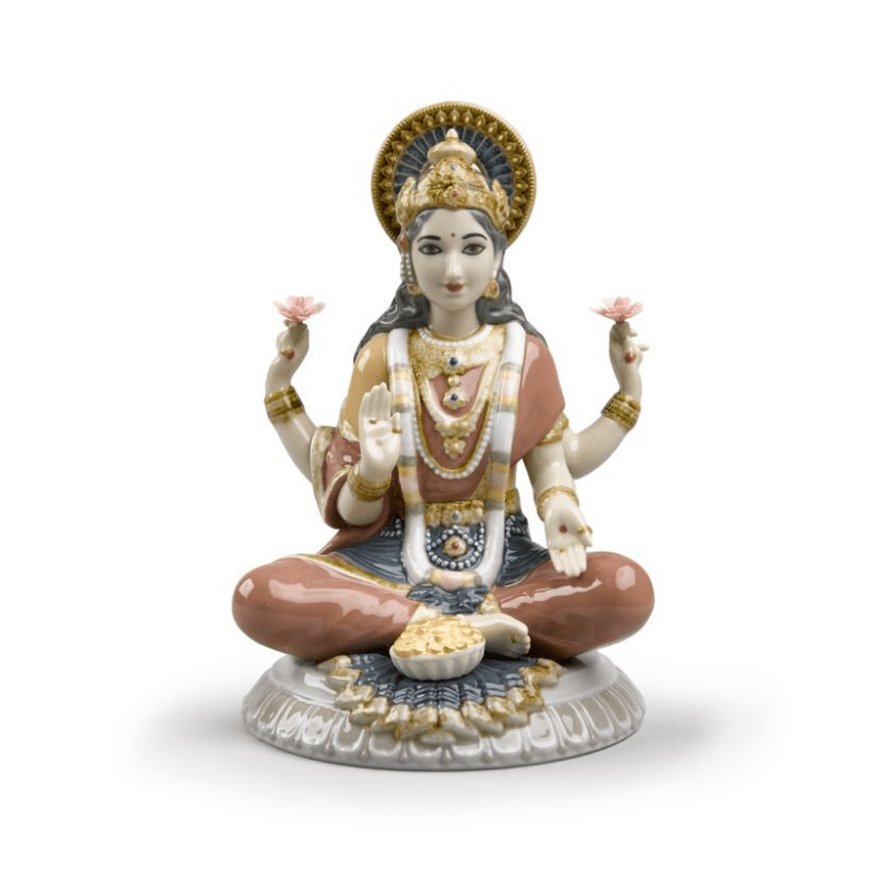 Lladro Inspiration Default Goddess Sri Lakshmi Figurine