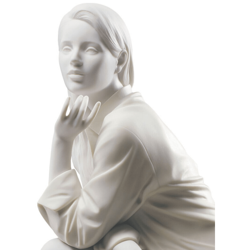 Lladro Inspiration Default In My Thoughts Woman Figurine