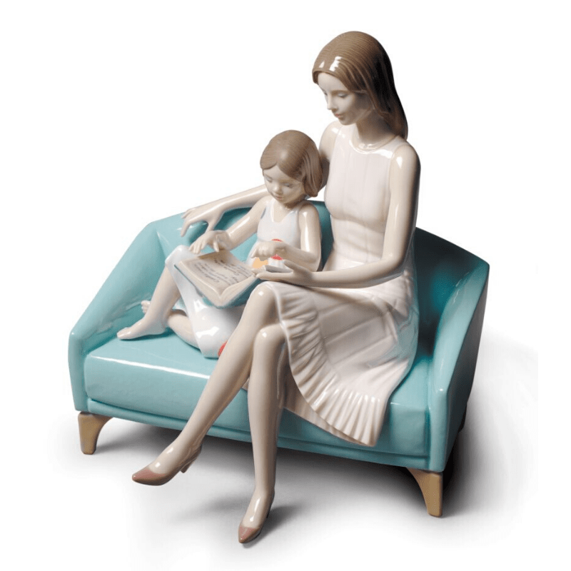 Lladro Inspiration Default Our Reading Moment Mother Figurine