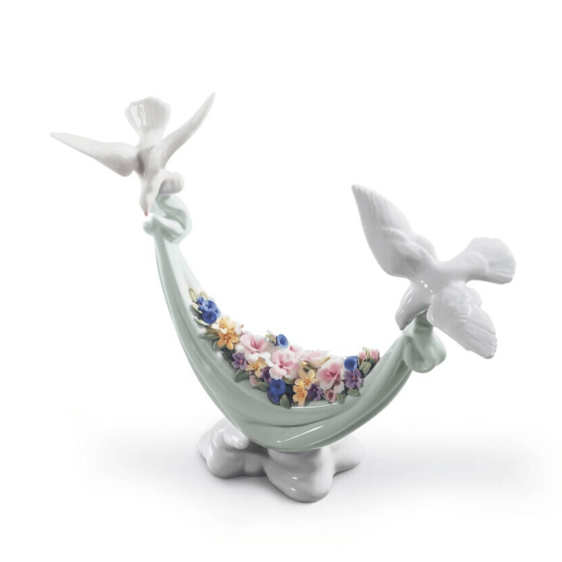 Lladro Inspiration Default Petals of Peace Doves Figurine