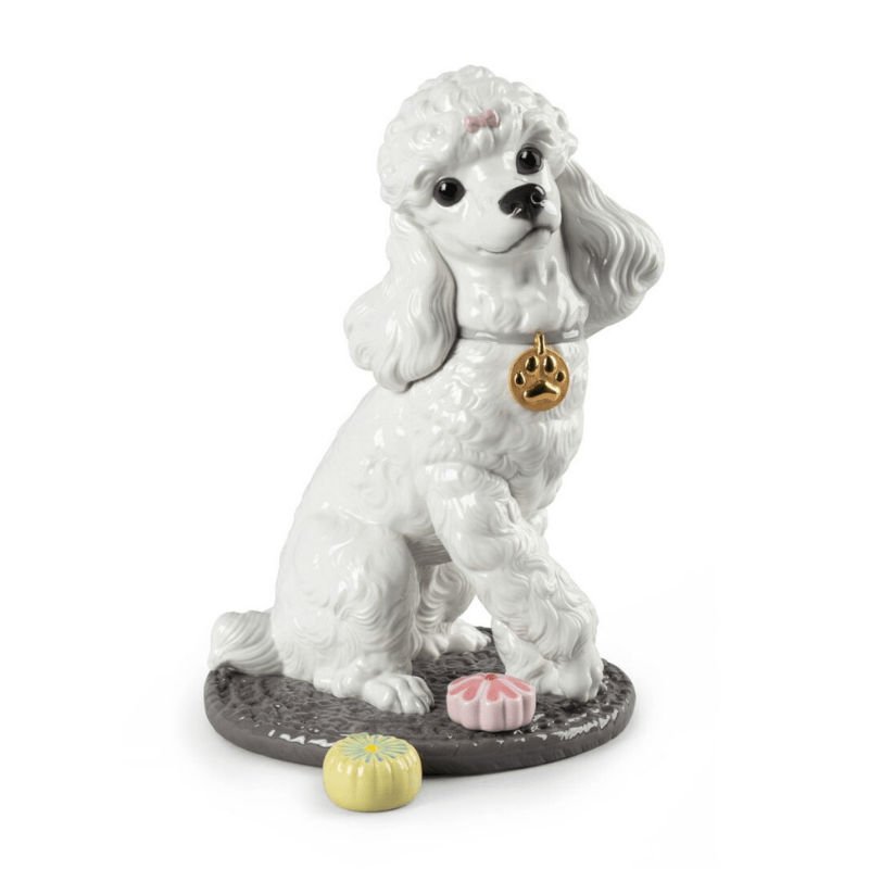 Lladro Inspiration Default Poodle with Mochis Dog Figurine