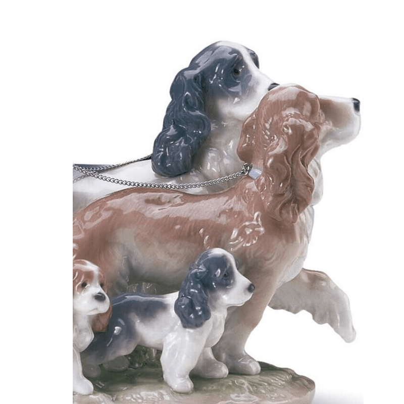 Lladro Inspiration Default Puppy Parade Girl with Dogs Figurine