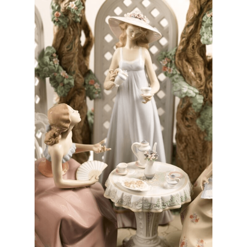 Lladro Inspiration Default Tea in the Garden Women Sculpture - Limited Edition