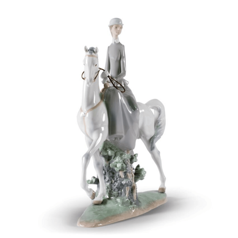 Lladro Inspiration Default Woman on Horse Figurine