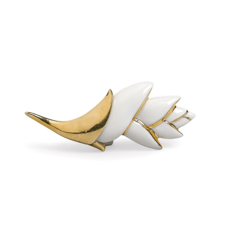 Lladro Inspiration Heliconia Brooch. White