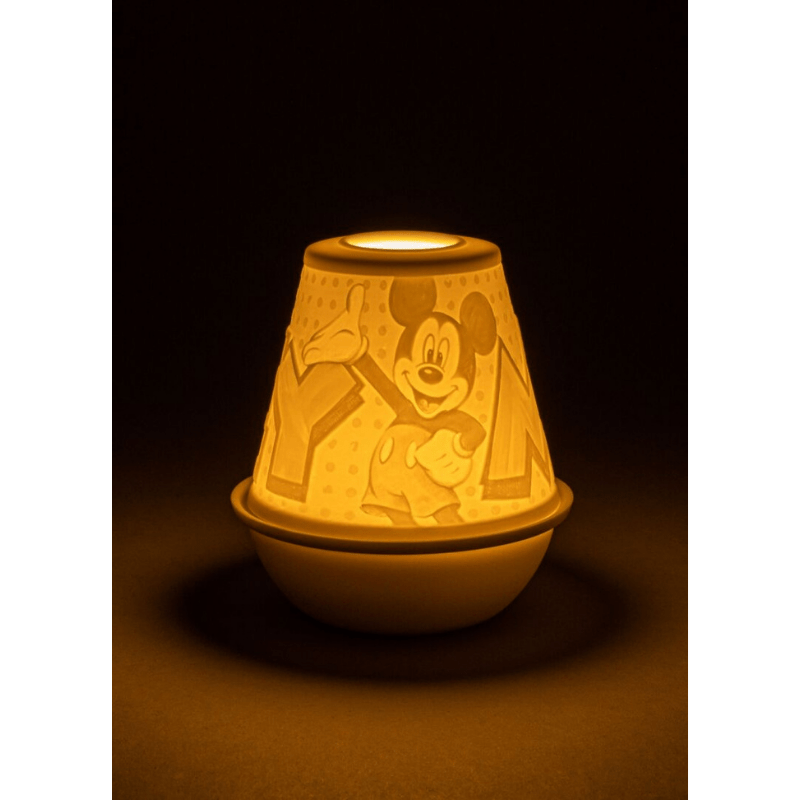 Lladro Inspiration Mickey Mouse LIthophane. Rechargeable LED