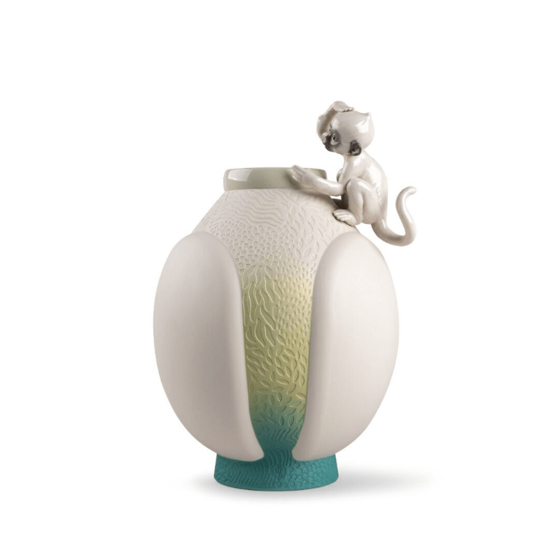 Lladro Inspiration Monkey Vase