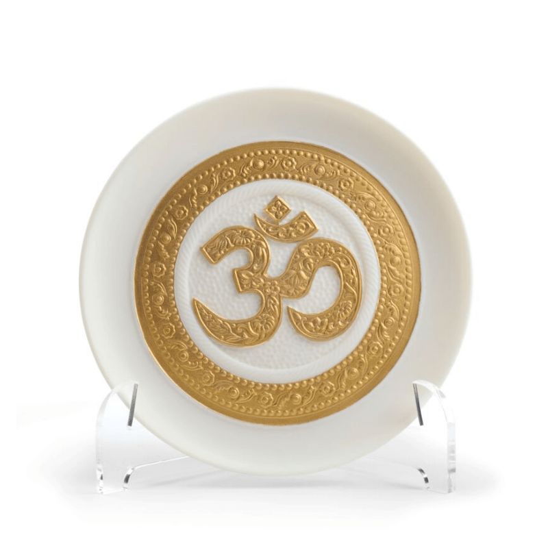 Lladro Inspiration Om Decorative Plate. Golden Lustre