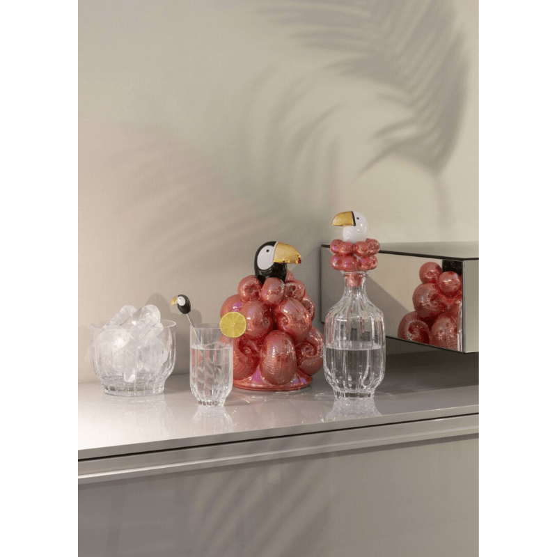 Lladro Inspiration Toucan 1 Tall Crystal Glass