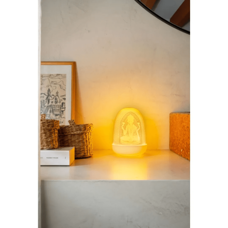 Lladro Lighting Lord Ganesha & Goddess Lakshmi Dome lamp