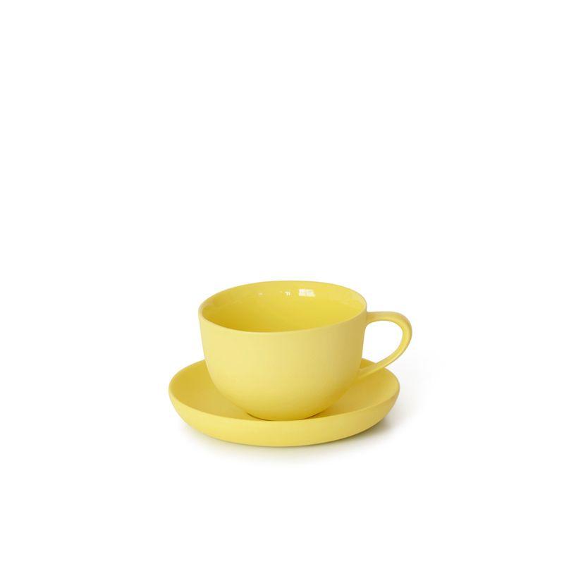 MUD Australia Tea & Coffee Yellow Round Teacup & Saucer